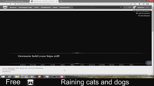 Raining cats and dogs free game itchio visual novel 