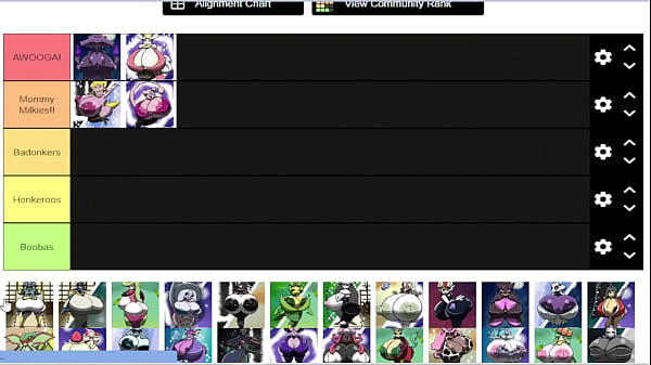 Pokechonyuu BoobTier List made by ValeryaXXX 