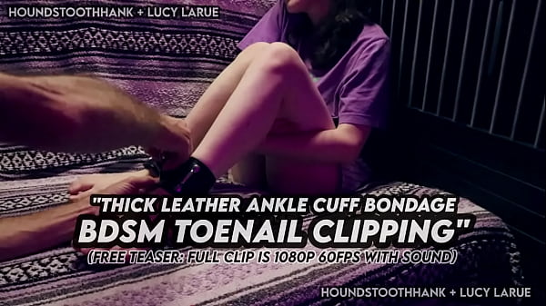 Thick Leather Ankle Cuff Bondage BDSM Toenail Clipping 