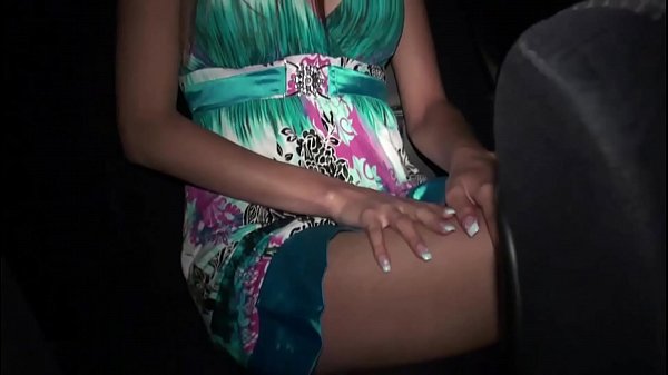 CuteKitty Jane undressing in car before participating in public gang bang orgy