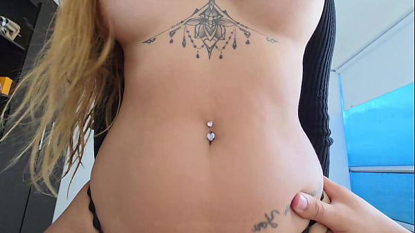 Busty amateur fucks her roommate until he gives her a huge cumshot inside her pussy 