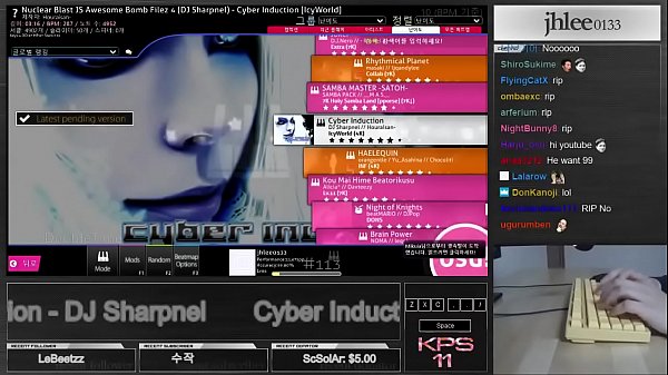 osu mania Cyber_Induction IcyWorld DT Played by_jhlee0133