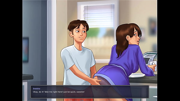 Let's play summertime saga sex with debbie in the kitchen 