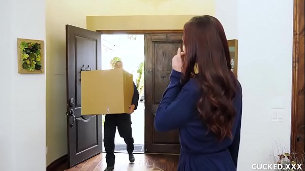 Aidra fox is cock hungry but her man can't please her anymore the horny brunette sees a chance to be fucked by a mover guy and does not mind getting caught while her pussy gets wrecked