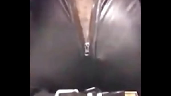 Tight Denim Cutoffs & latex Zip up Singlet Solo Sex 