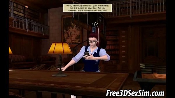 Hot 3D_redhead_babe fucking a jock witha strapon