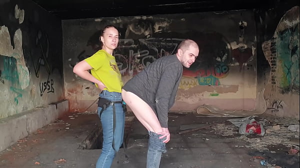 Anastasia Mistress outdoor abandoned building horror pegging 