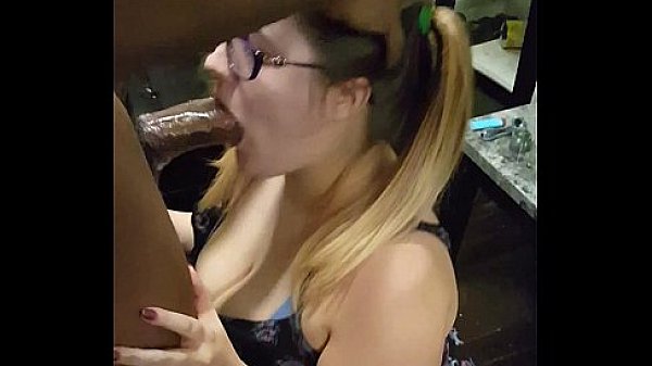 Sexy wife in pigtails sucking bbc 