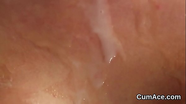 Foxy hottie gets cumshot on her face swallowing all the_love juice