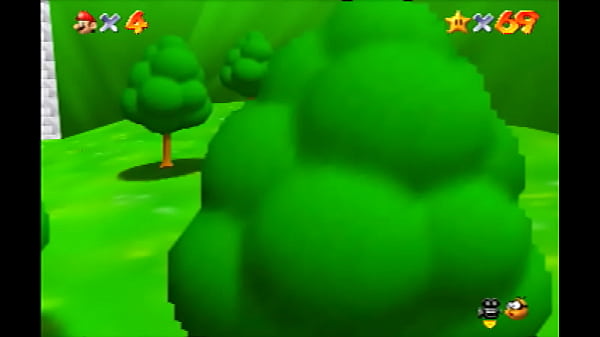 Mario from super mario 64 climbs on the castle and dies 