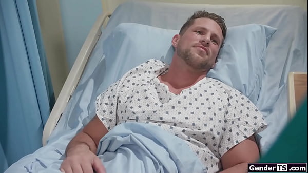 Play MP4 - Trans nurse Gracie Jane helps with boner by anal riding him