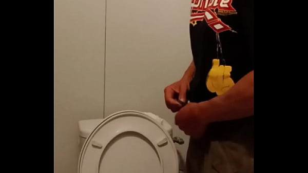 Handjob in gym toilet cumshot in toilet bowl 