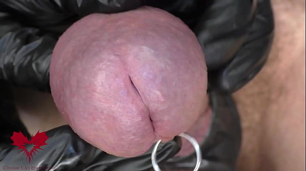 This Is Close Up Extreme. Main Frontal View. Latex Gloves, Detailled Peehole And Cumshot. thumbnail