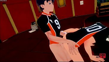 Haikyuu Yaoi - Kageyama Fucks Hinata In A Table thumbnail
