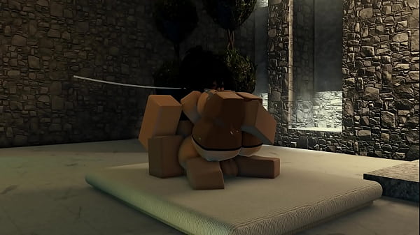 Femboy fucks a huge assed girl near a pool 3