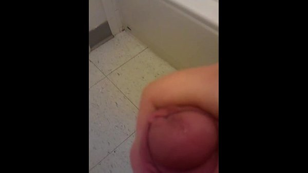 Guy cums twice in his bathroom