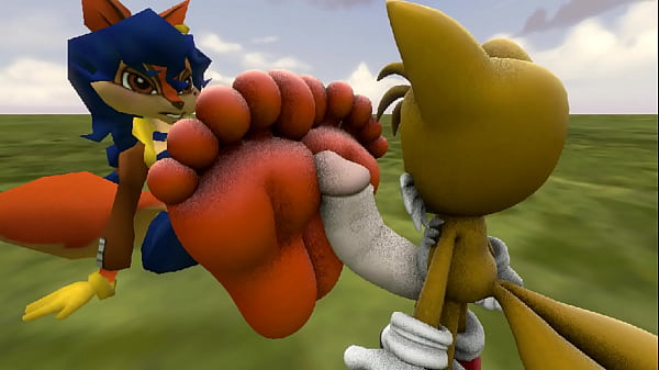 Carmellia footjob tails 