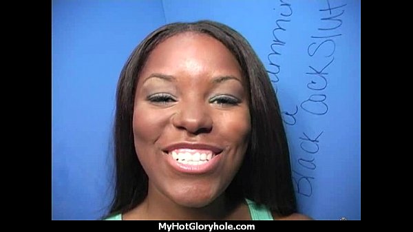 I sneak Black BJ as_I fuck husband thrue gloryhole 24