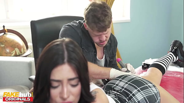 Play MP4 - HOT Tattooed brunette with Perfect Body fucked during her tattoo - FAKEhub