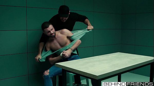 Officer Friedl has a hard baton of raw cop cock and he knows how to use it on a prisoner like Jeffrey. Can the jock lad win his freedom by taking that meat in his ass? 