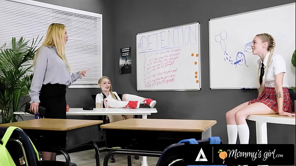 'S GIRL - Naughty Student Lily Larimar And Her Bestie Must Please Their Teacher SarahVandella