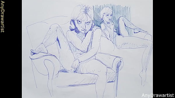 Play MP4 - How to draw with a ballpoint pen &comma; speedpaint &comma; quick sketch erotic art