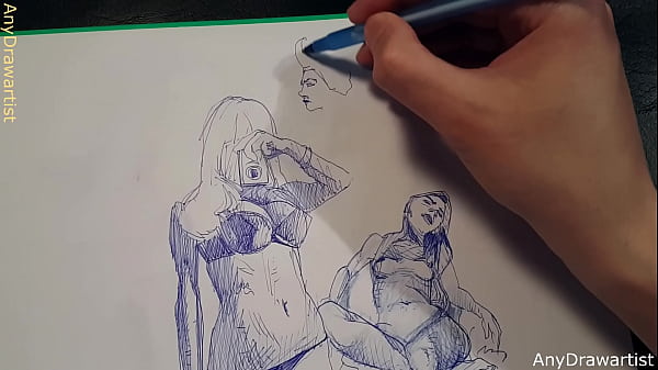 How todraw with a ballpoint pen speedpaint quick sketch erotic art