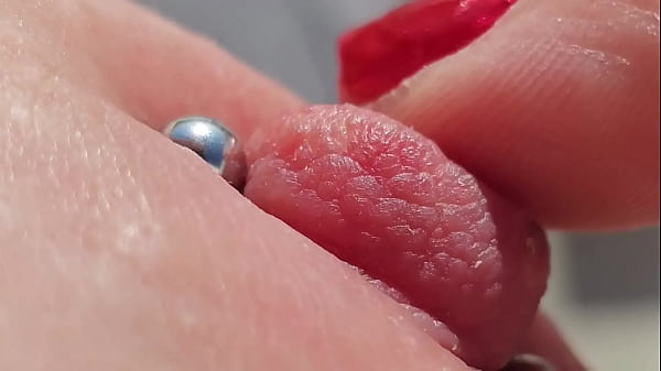 Play MP4 - Playing Pierced Nipples Close Up on Balcony