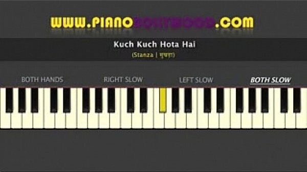 Kuch kuch hota hai easy piano tutorial stanza both hands slow