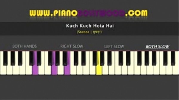 Kuch_Kuch Hota Hai Easy PIANO TUTORIAL Stanza Both Hands Slow