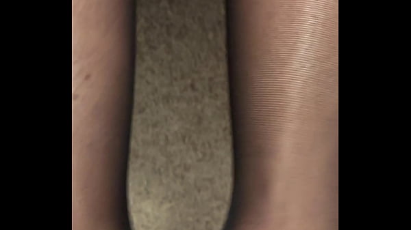 Play MP4 - Giving a fan a footjob in nylons while husband sits in the corner