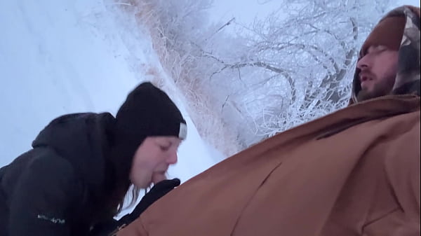 Play MP4 - Outdoor Mom Almost Caught Getting Dick Hard in Winter Storm