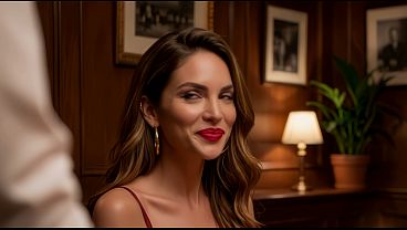 Our waiter gets my hotwife Cindy alone at a restaurant ( AI Generated )