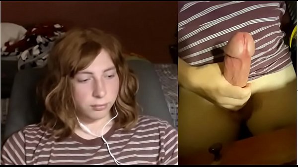 Teen tranny jerks fat cock 