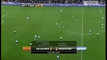 2do tiempo selecci&oacute;n de catalunya contra selecci&oacute;n de argentina amistoso 2009 