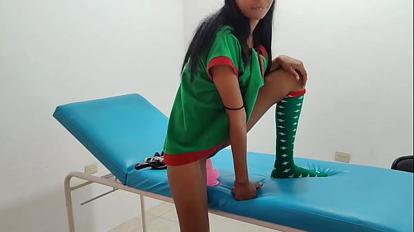 Her Vagina Is Brown And Her Buttocks Are Soft Like An Angel's Skin!! The Nurse Dresses Up In A Christmas Costume And Makes Porn In The Boss's Office. She Enjoys Fucking With A Dildo thumbnail