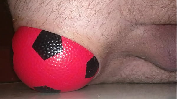 Play MP4 - Huge 12 cm wide Inflatable Ball slowly leaving my Ass up close&period;