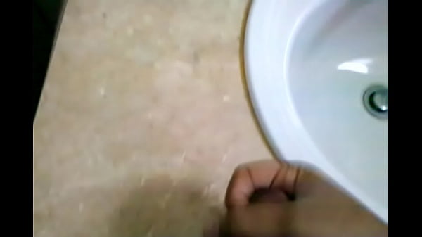 Me busting all over the bathroom counter