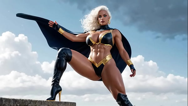 Nonton X-men: Storm - Sexy White-haired Latina With Perfect Body Takes It Deep In Every Hole thumbnail