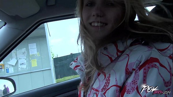 Play MP4 - Petite skinny blonde teen suck cock under steering wheel and fuck