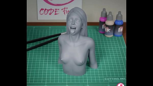 3d render turnaround of riley pornstar 