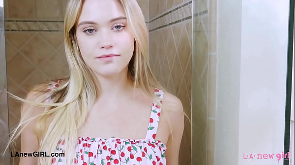 Elegantfair haired model enjoys a sensual bath