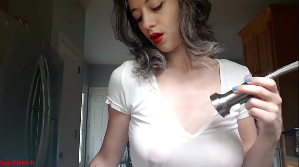 Sage Eldritch Wetting Her Shirt &amp_ Soaping Up Her Boobs