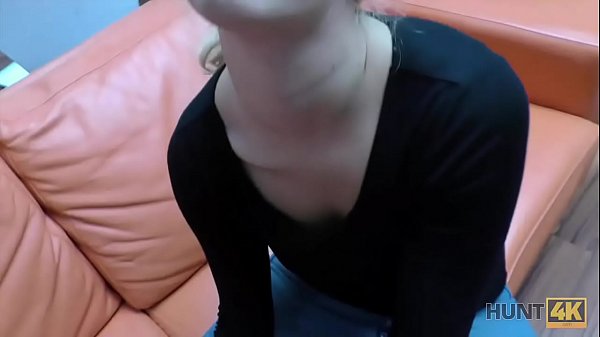 HUNT4K. Hunter calms down fighting couple and fucks adorable blonde 
