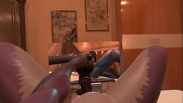 Huge dildo in pussy and vibrator in ass