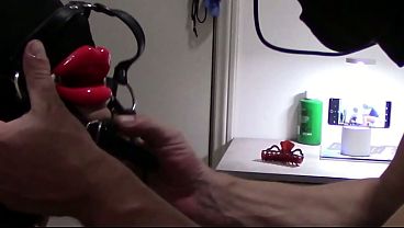 Milf Mouth-fucked With Ring Gag And Massive Throat Cumshot thumbnail