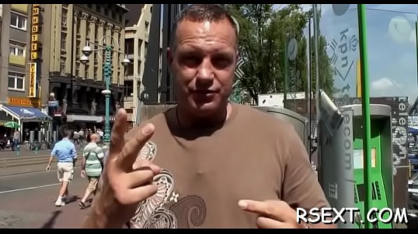 Horny dude is on a journey and_gets blown by a_taking hooker