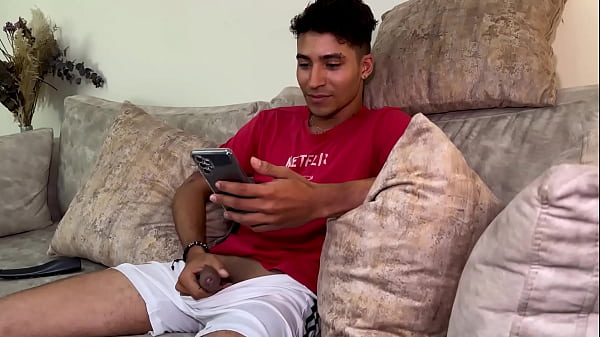 Young girl finds dirty pictures on her hot stepsister's cell phone and convinces her to fuck her