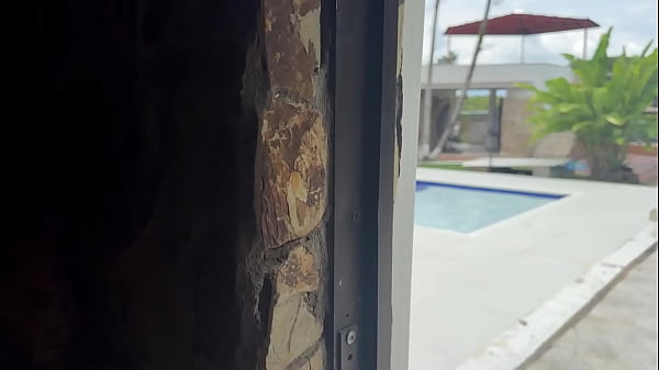 Nonton Voyeur! My Stepbrother Gets Hard Watching Me Masturbate By The Pool thumbnail