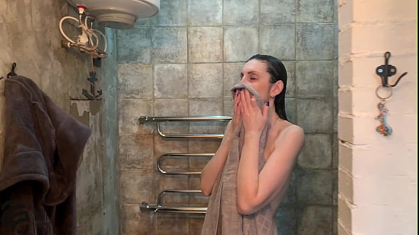 Hot MILF takes a shower_before watching porn.Part 1